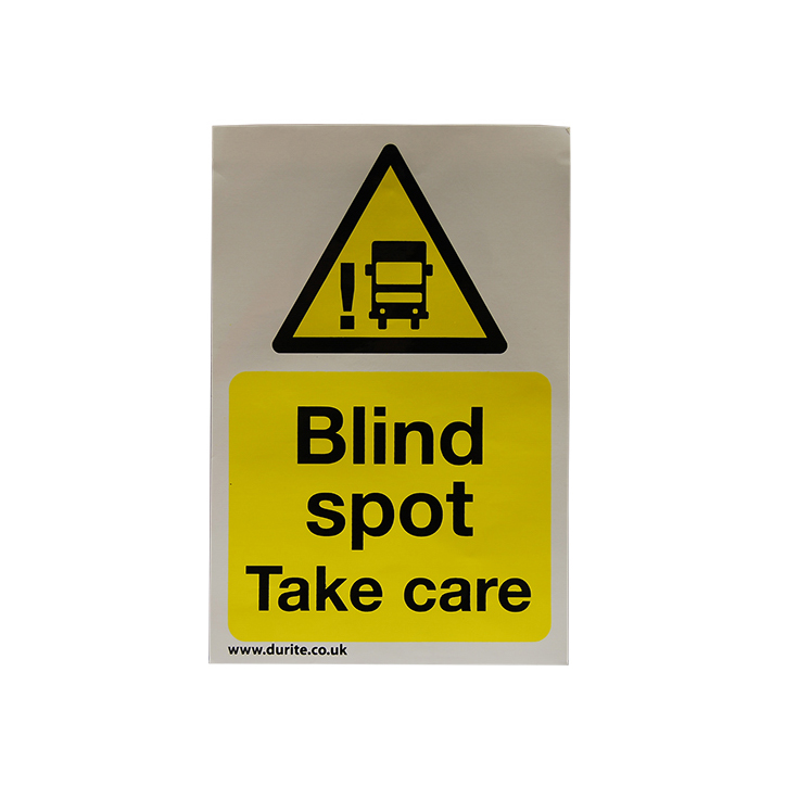 Blind Spot Take Care' Safety Sign, Landscape. Pk1, Night Heater Kits,  Eberspacher, Webasto, Mikuni, Durite