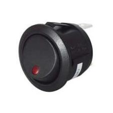 Switch Rocker Round On/Off Red LED 12/24 volt Cd1
