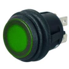 Switch Rocker Round On/Off Green LED 24 volt bg1