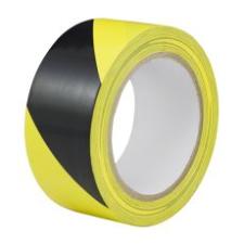 Adhesive Hazard Warning Tape (Black/Yellow) 50mm x 33m Bag 1