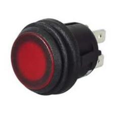 Switch Push/Push Red LED 12/24 volt Cd1